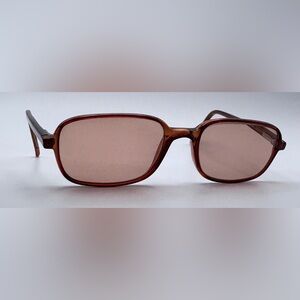 Vintage Elan Brown Translucent Oval Sunglasses Frames Only